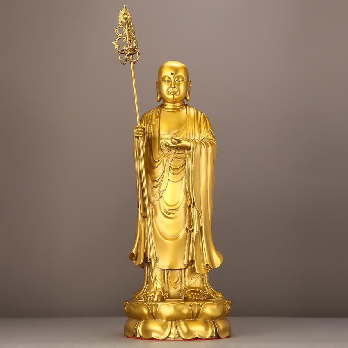 황동 지장보살상 지장보살상 예배용 가정 사하삼생 청동상 장신구 대형 - 이미지 2