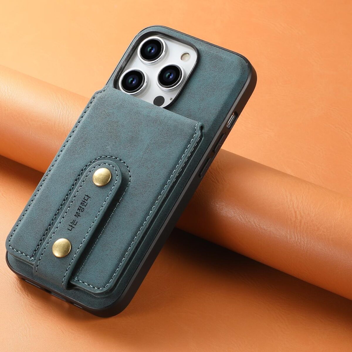 MaSafe 자석 카드 홀더 iPhone15promax 모바일 폰 케이스 2 in 1 분할 Apple 14 고급 가죽 13pro 남성용 비즈니스 12 무선 충전 15plus 새로운 고급 느낌 - 이미지 1