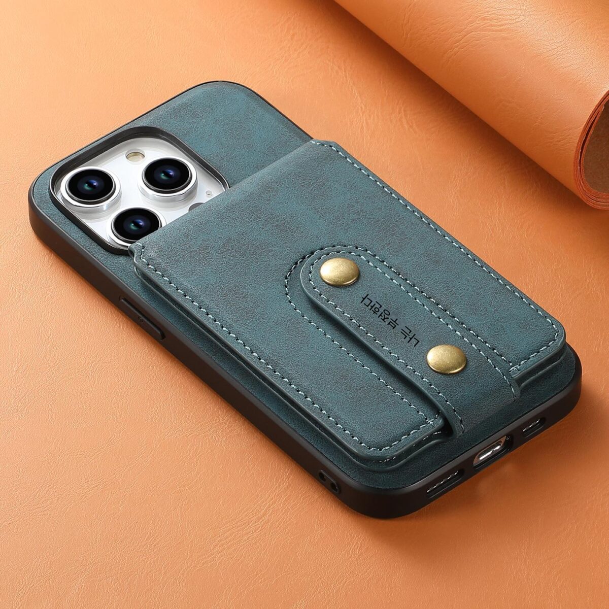 MaSafe 자석 카드 홀더 iPhone15promax 모바일 폰 케이스 2 in 1 분할 Apple 14 고급 가죽 13pro 남성용 비즈니스 12 무선 충전 15plus 새로운 고급 느낌 - 이미지 4