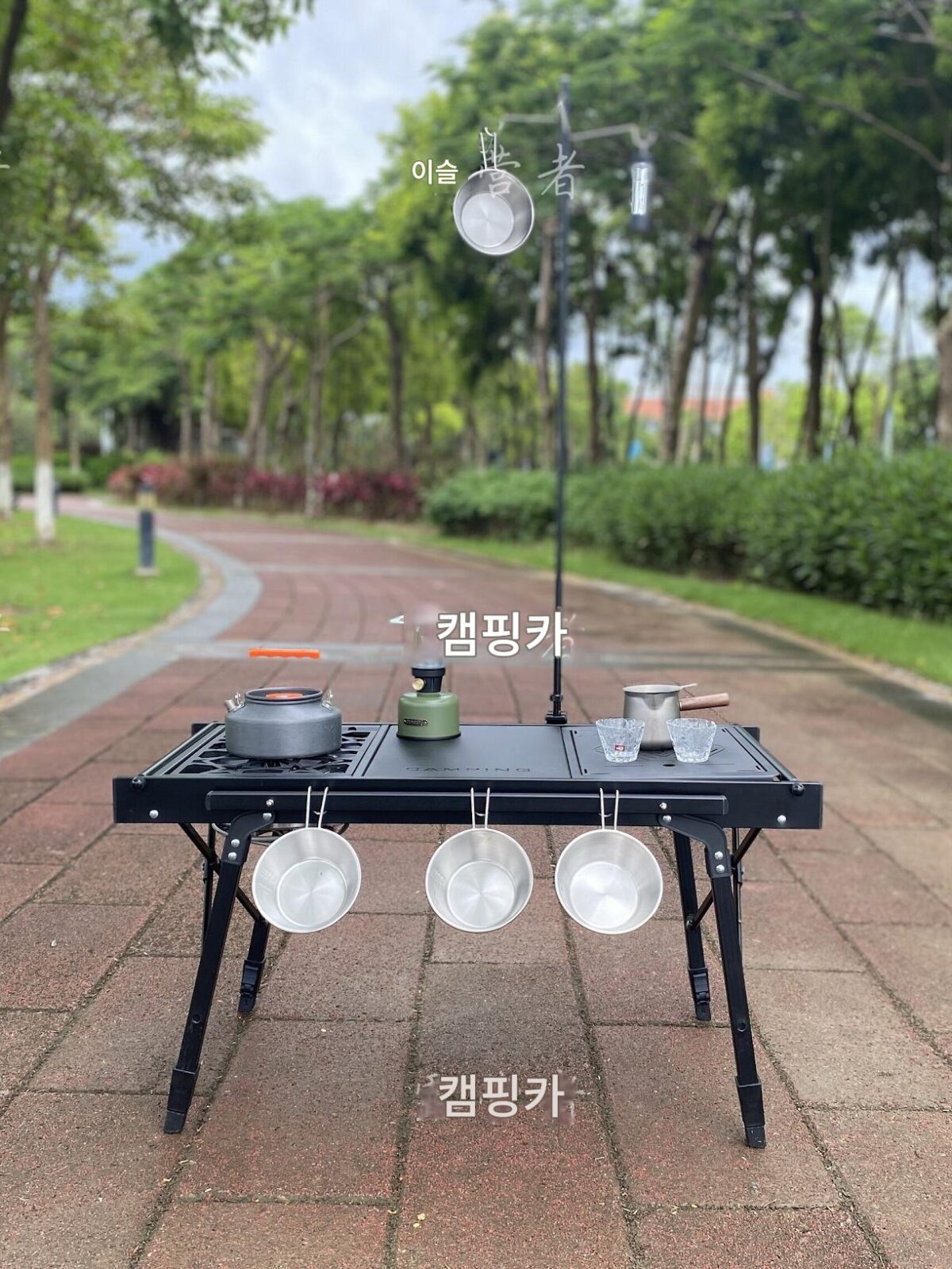 야외 캠핑 레저 티테이블 리프팅 IGT 다기능 휴대용 테이블 피크닉 바베큐 캠핑 접이식 테이블 - 이미지 2