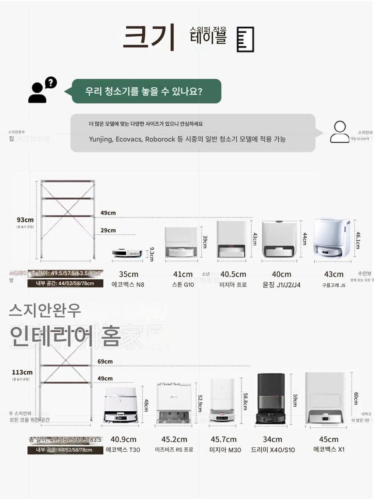 일본식 청소 로봇 랙 클라우드 고래 동반자 돌 Xiaomi 고양이 변기 상자 보관 캐비닛 위 이동식 좁은 - 이미지 2
