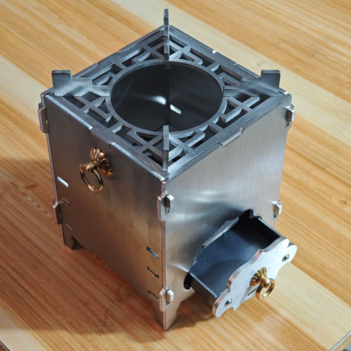 차 끓이는 숯불 스토브 숯불 차 스토브 14cm304 스테인리스 스틸 숯불 스토브 소형 스토브 차 예술 바베큐 - 이미지 1