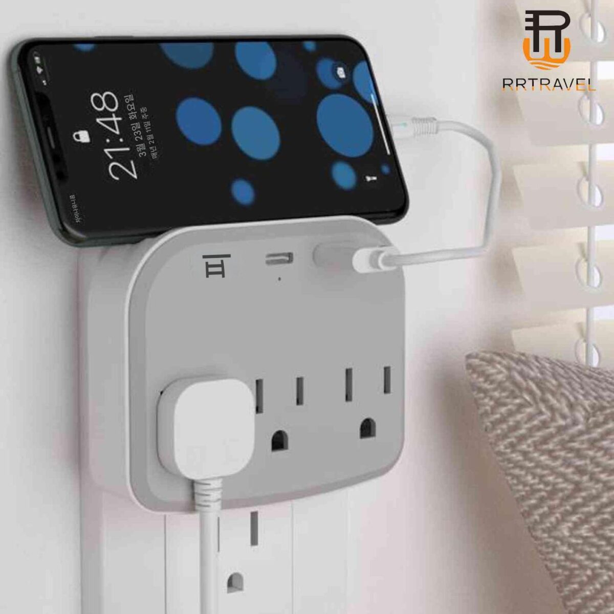 USB 고속 충전 단자 블록이 있는 미국 표준 무선 1대다 대만 소켓 확장기 미국 표준 플러그 - 이미지 4
