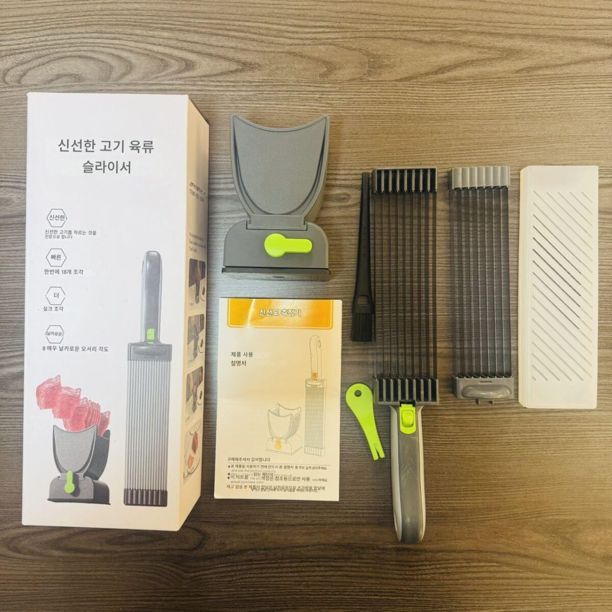 인기 있는 육류 슬라이서, 고기를 잘게 썬 고기, 다진 고기로 자르는 가정용 얇은 슬라이서, 주방 설명서 신선한 고기 슬라이서 - 이미지 4