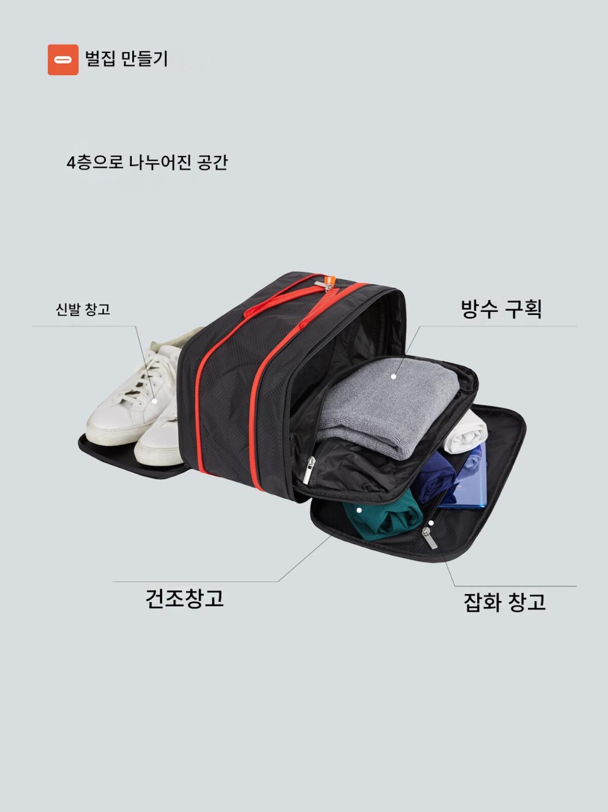 BeeNesting 여행용 보관 압축 가방 방수 대용량 옷 분류 가방 여행 가방 보관 세트 - 이미지 2