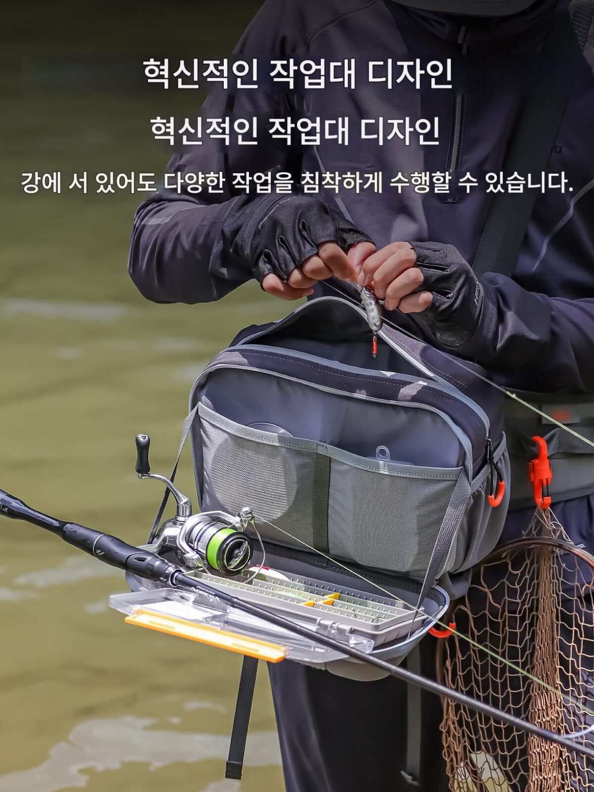 Youdu 새로운 루어백 다기능 허리백 방수 낚시장비 가방 어깨 백팩 낚시 가방 낚시 메신저 백 - 이미지 2