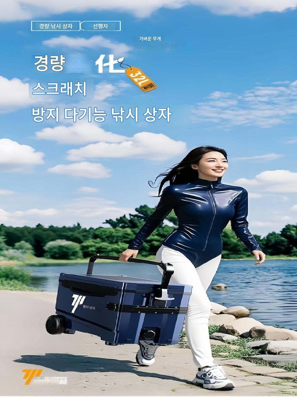 낚시의자 2-in-1 낚시상자 루야 낚시상자 야생낚시 전용 신품 다기능 32L 리터 바퀴 달린 초경량 - 이미지 1